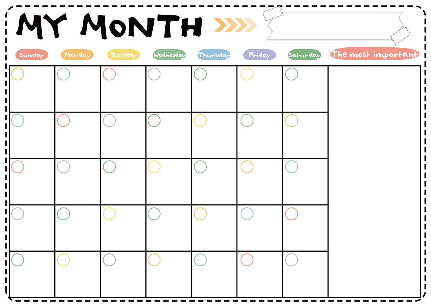 Weekly And Monthly Schedule Refrigerator Pasted With Magnetic Soft White Board